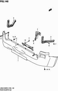 7181165J10799-BAR, REAR BUMPER