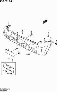 7181181A10CAF-BAR, REAR BUMPER