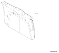 909002GC0A-FINISHER ASSY-BACK DOOR