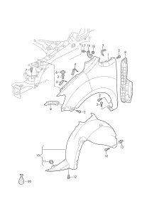 7N0821151A-BRACKET, REINFORCEMENT