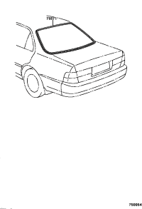 7557133050-MOULDING, BACK WINDOW, OUTSIDE UPPER