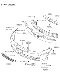 865602C000-MESH-FR BUMPER UPR