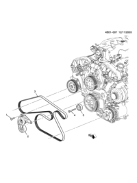 12636138-BELT-W/PMP & A/C CMPR