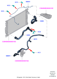CV618C351TE-HOSE - OVERFLOW ENGINE-EXPANSION TANK