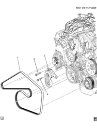 12638664-BELT-W/PMP & A/C CMPR