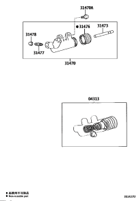 0431322030-CYLINDER KIT, CLUTCH RELEASE