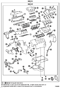 0411231274-GASKET KIT, ENGINE VALVE GRIND