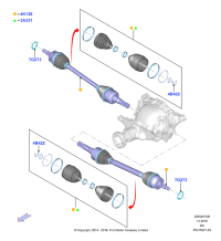 FR3Z3A331A-AXLE BOOT KIT REAR RH