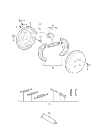 1J0698525B-BRAKE SHOE SET/VW/SEAT/SKODA