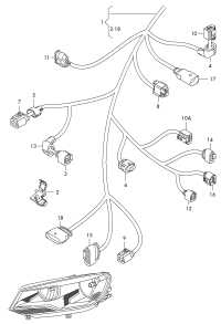 7P1971039D-Harness, for engine room for car model with gas release lamp## for vehicle with hybrid drive##