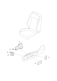 19G959747-Switch, height tilt & back tilt