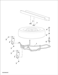 C00033582-Bracket assy, spare tire mounting