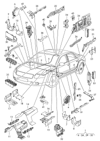 4E0971342F-Piece-cable rail upr