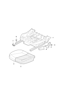 34D881105A-Tray assy-seat w/height
