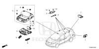 36620TKNH01-Lamp assy, room, front
