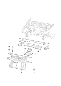 1T0805588AA-Bracket assy-cowl, w/coolant cooler
