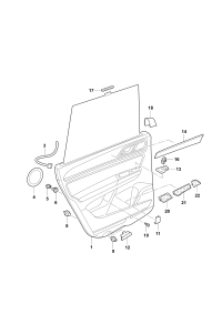 3ED947411-Lamp assy, dr warning