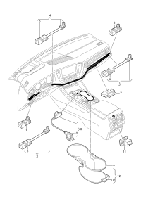 7P6919390A-Lamp (LED) armrest, w/glove box