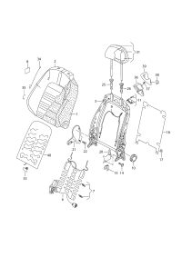 1K0881920H-Guide, adjustable headrest