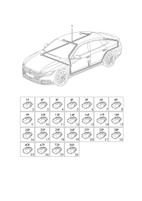 5G0972715-Flat plug cover with contact lock: