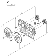 4H0959455AB-Radiator fan & cont unit