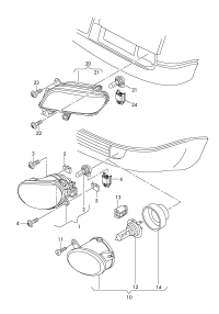 4E0941699A-Halogen fog lamp