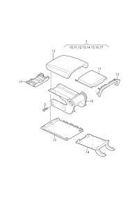5M0864161A-Armrest (lower part)