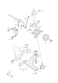 3Q0407152S-Track control arm: