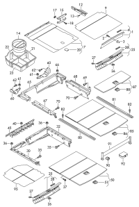 3C9863468HUBN-Stopper boot felt boot panel satin black/chrome matt