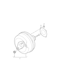 7E0612105C-Brake booster with double diaphragm