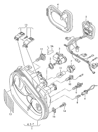 1J1941017K-Halogen dual lamp