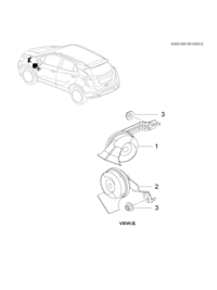 26233815-Horn, high tone (label 26233815)