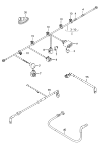 1K0971235J-Wiring harness-battery minus