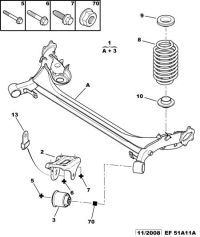 516010-Damper, r. rr. crossmember yoke