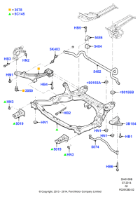DT4Z5019A-Including rh & lh/beam assy-fr