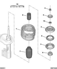 503385-Stopper, front suspension spring