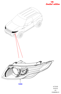 LR043655-Head lamp assy