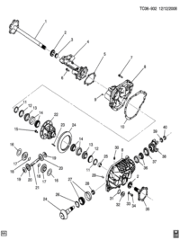23114024-Kit, fr. differential drive pinion repair (incl. 15,24, 28,39, 40)