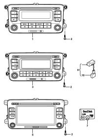 31G035181-Car radio CD player lighting: