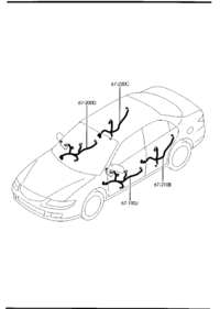 GV2S67190A-Wiring harness-dr lh