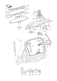 5G6827025AB-Cover, rr. hatch