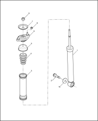 50016195-Damper, rear suspension