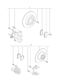 8K0098301F-Brake pad kit: