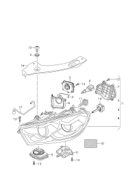 1K8941753K-Headlamp, for corner lamp and LED daytime running light##