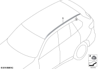 51138071659-Roof rack high gloss black lh