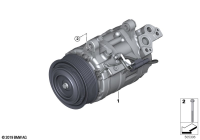 64527948809-Ac compressor with magnetic clutch