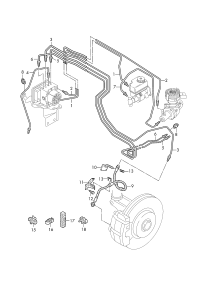 5QE614728E-Tube, brake from master cylinder to accumulator
