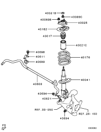 MB109960-COVER,FR SUSP STRUT