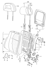 1J4881046FP-Back stpr & adjustable lumbar support