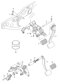 4D1723173-Cover, brake pedal cover